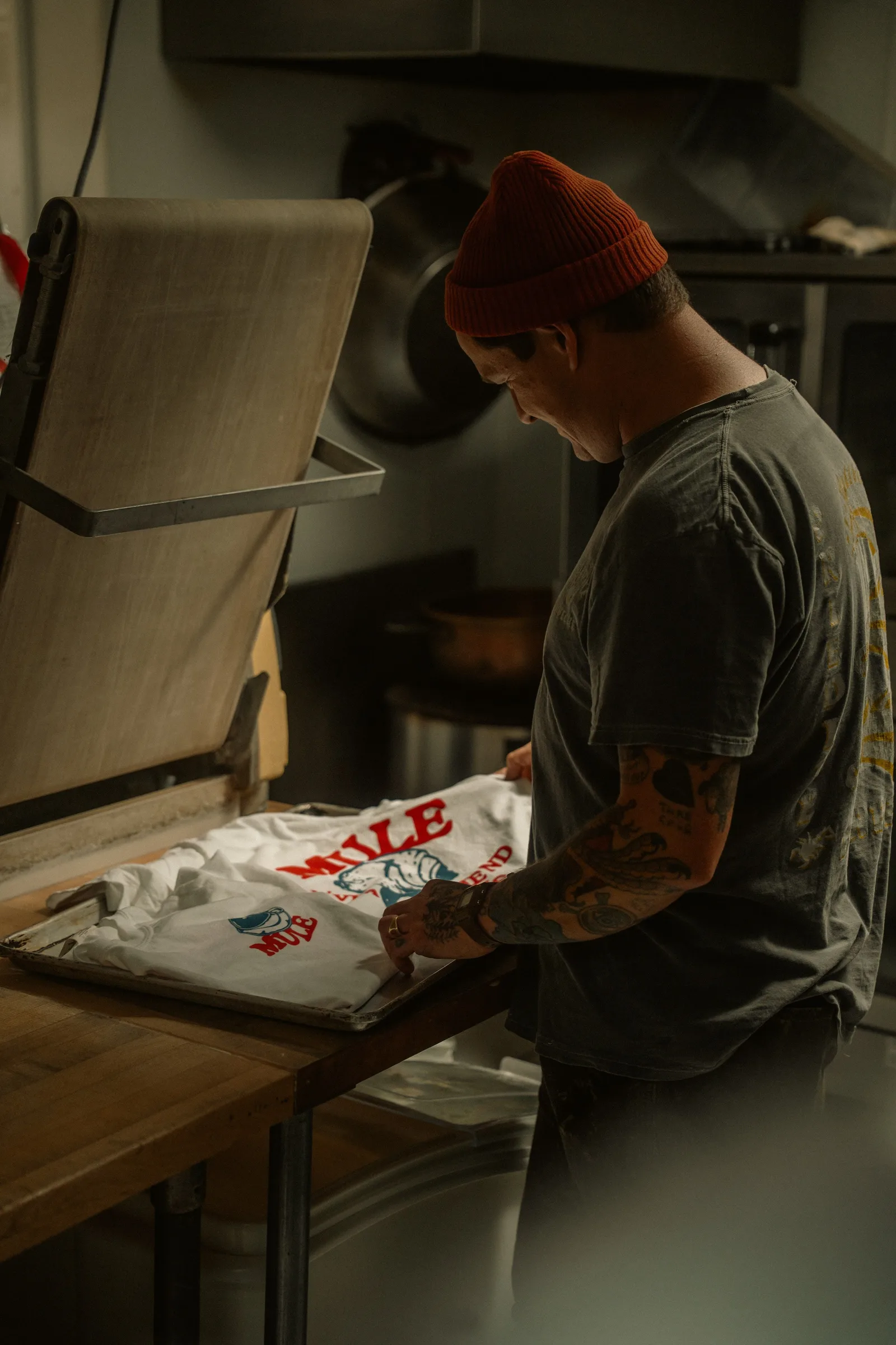 Textielbedrukking in de studio